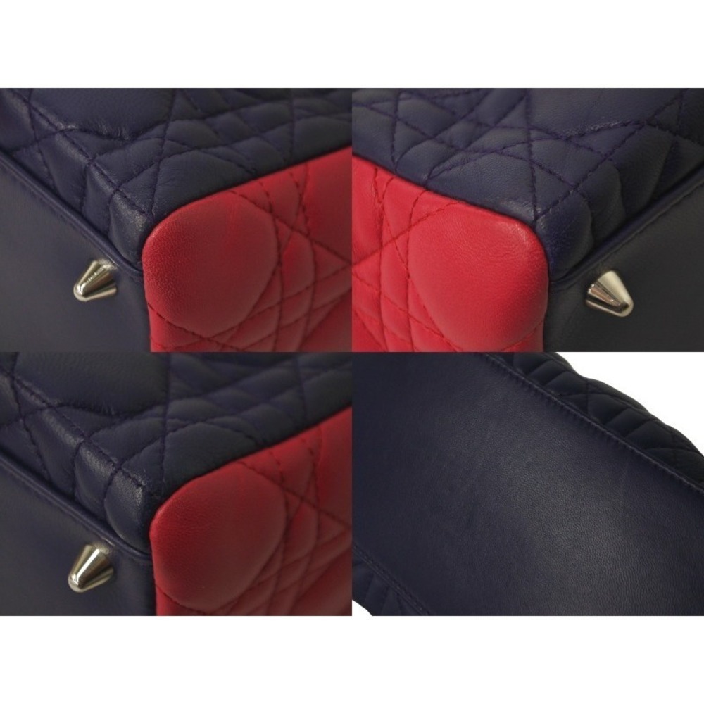 Dior Christian Lambskin Lady Tricolore Handbag - Picture 6 of 9